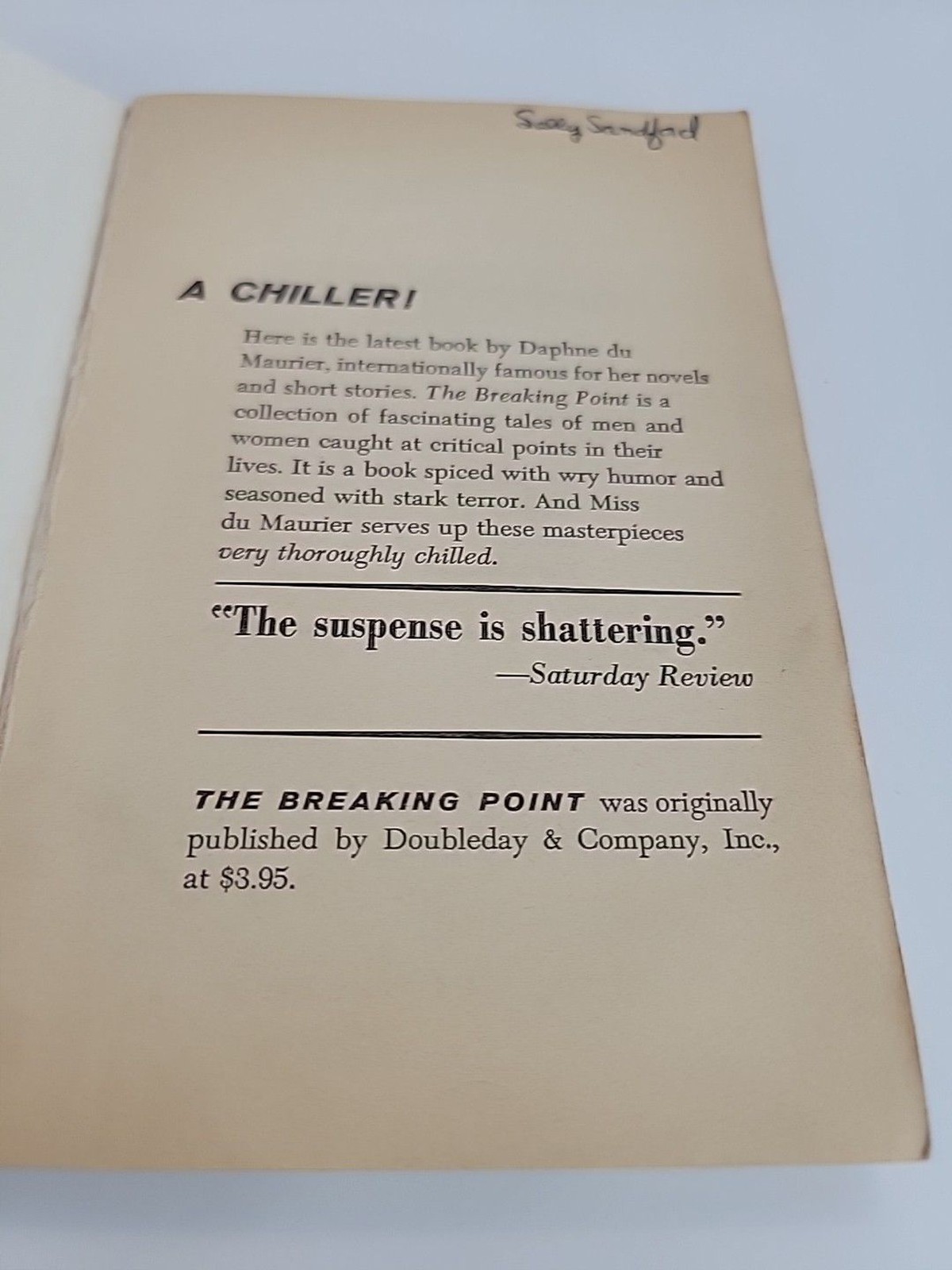 The Breaking Point Daphne du Maurier 1961 Paperback Pocket Books