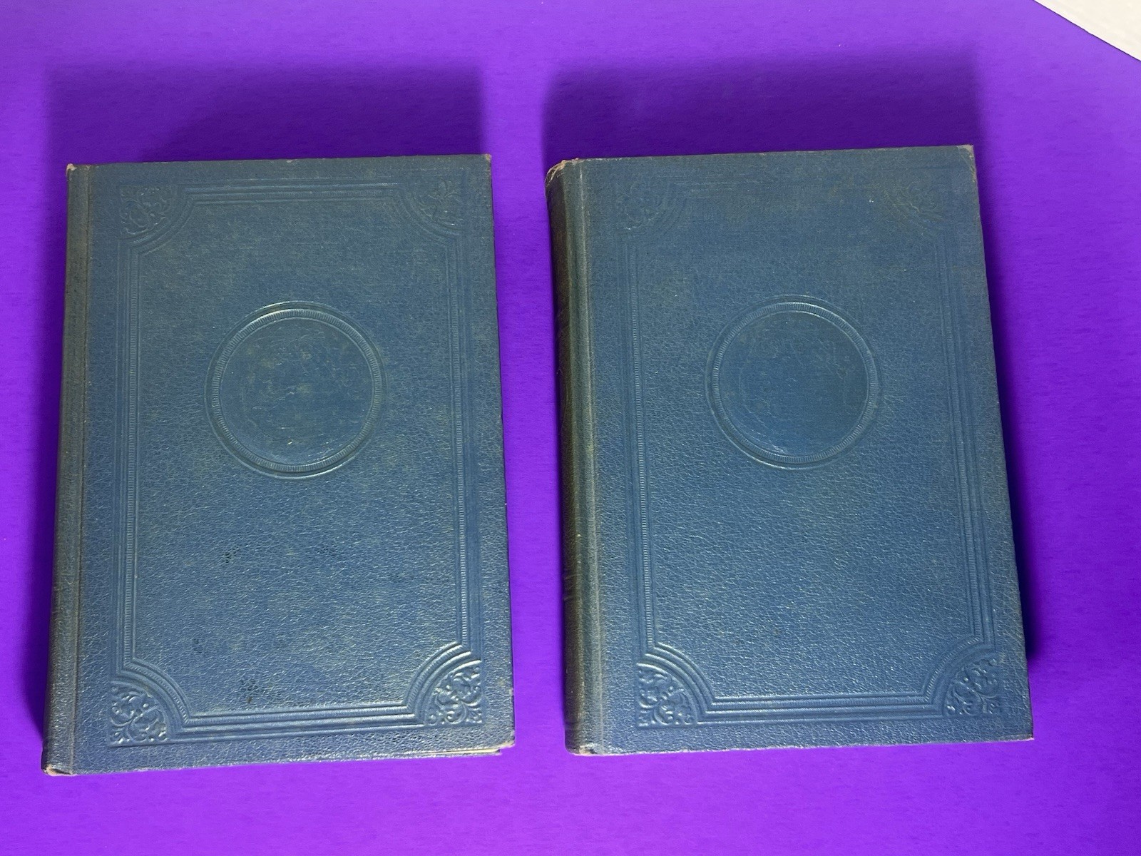 American Educator Encyclopedia Lot 4 Embossed Leather Vol 1,6,7,10 Staging Books