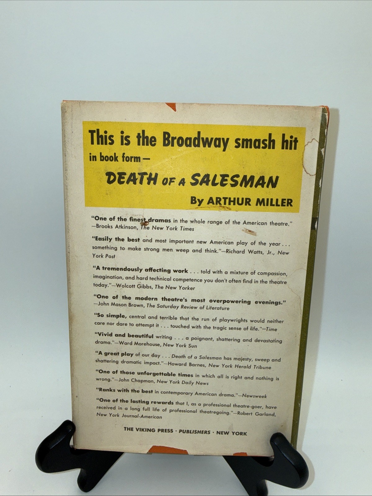 Death of a Salesman Arthur Miller Viking Press 1949 1st BOMC Edition HC DJ