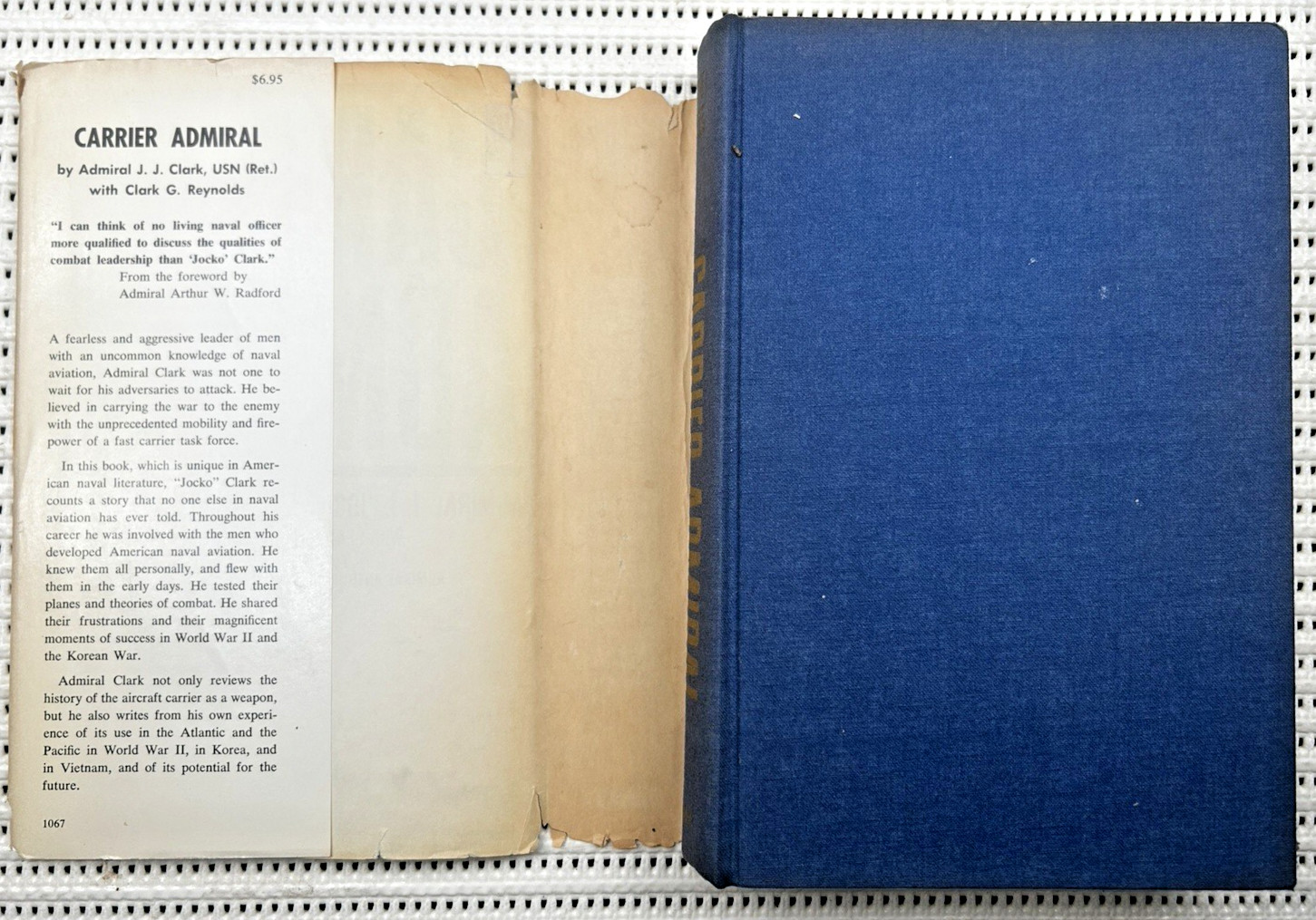 World War II Carrier Admiral J.J. “Jocko” Clark Hardcover Dust Jacket 333p