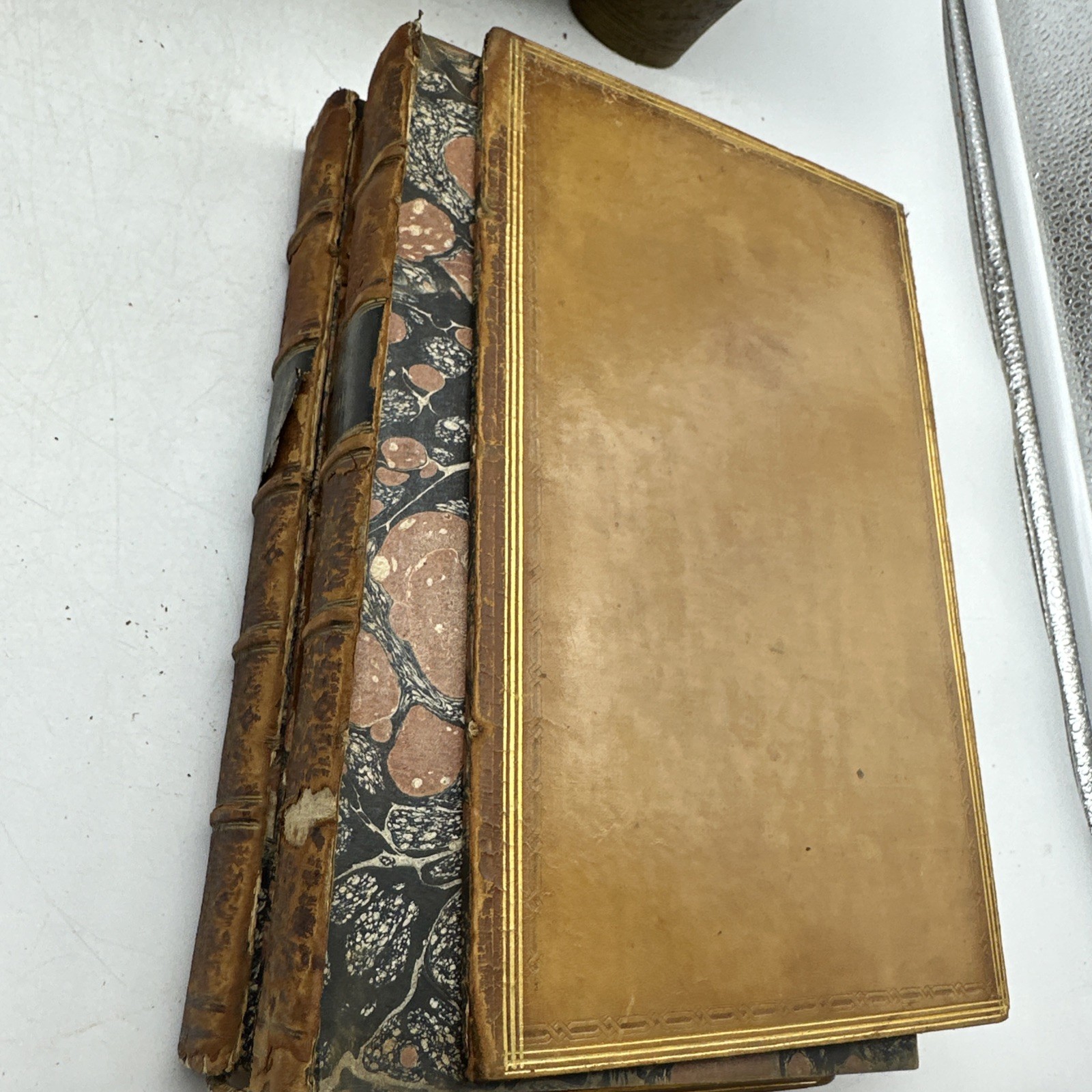 Poetical Works John Milton 1809 7 Vol Set Leather Rebinding Antique (AC66)