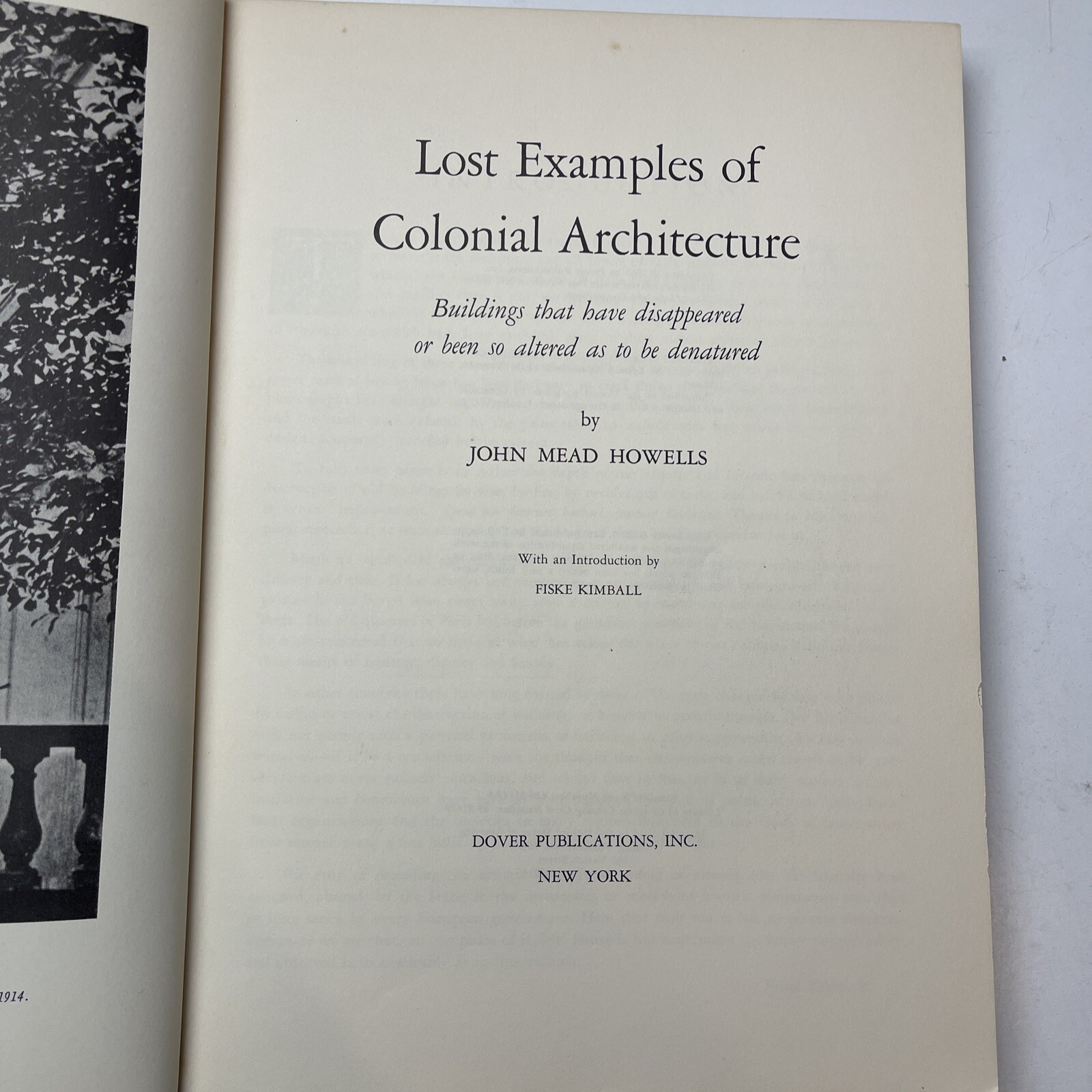 Lost Examples of Colonial Architecture, John Mead Howells Paperback 1963 Dover