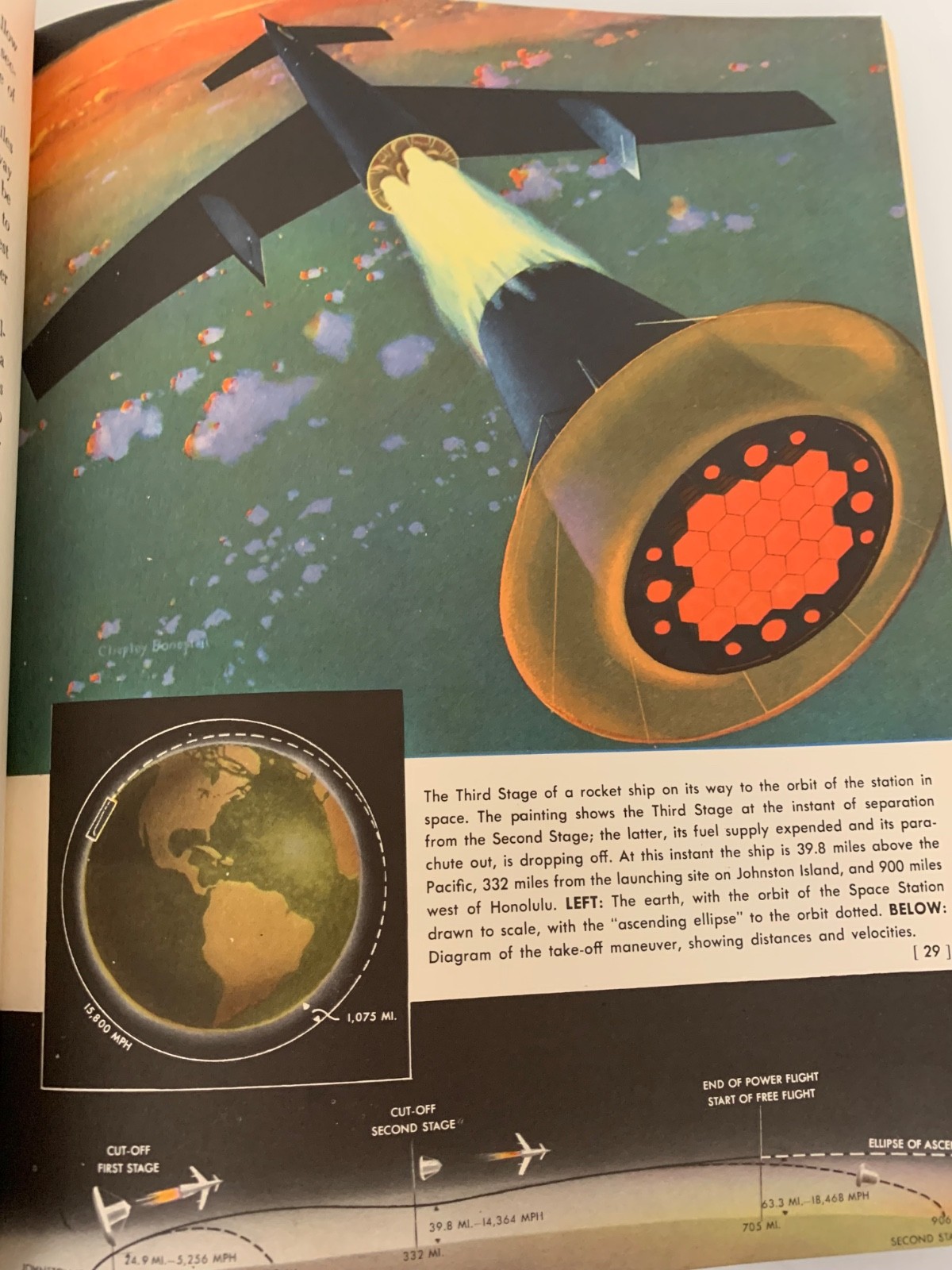 Across the Space Frontier 1952 HC Viking Press Von Braun, Kaplan, Ley VG