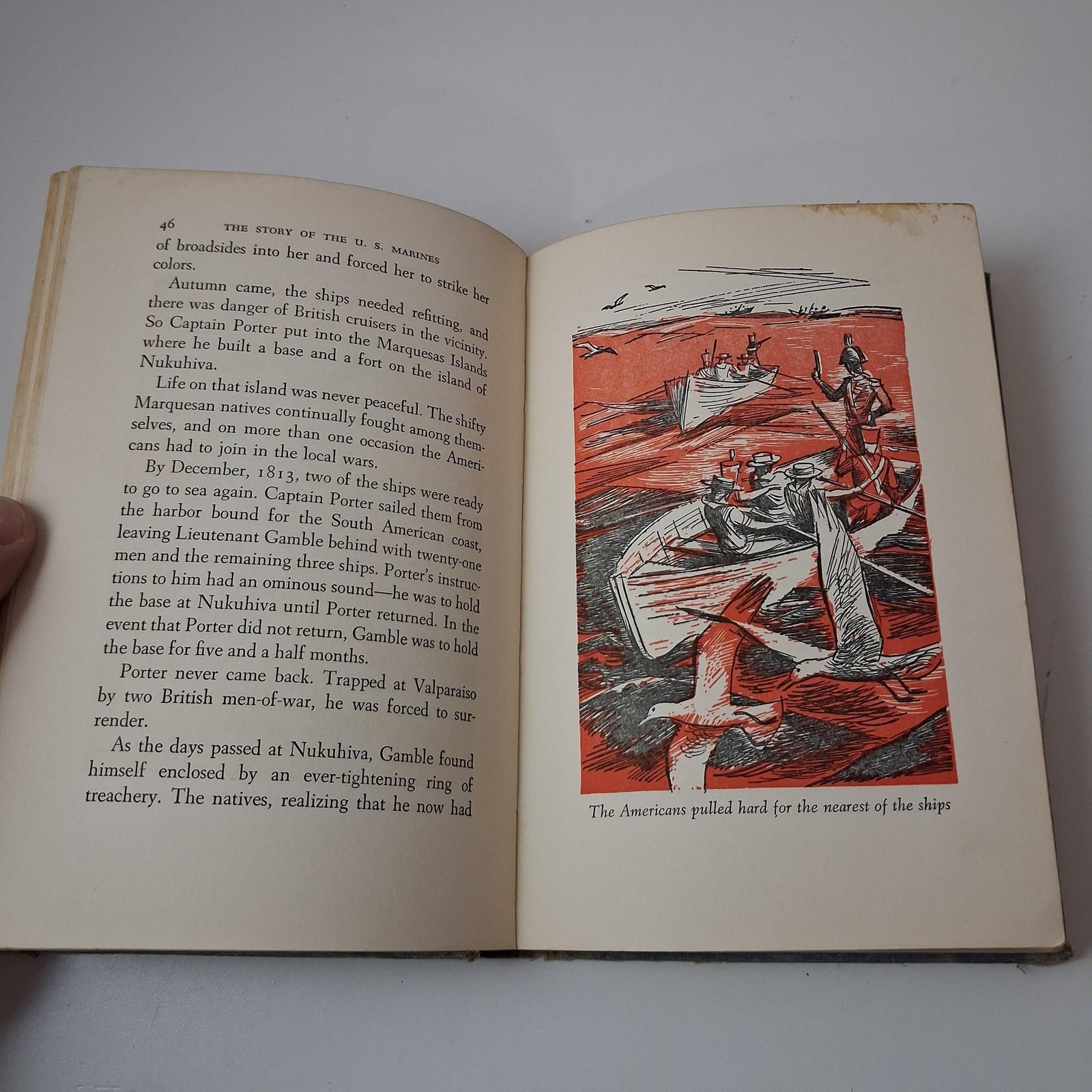 Vintage 1951 Story Of The U.S. Marines George P Hunt Landmark HC Random House