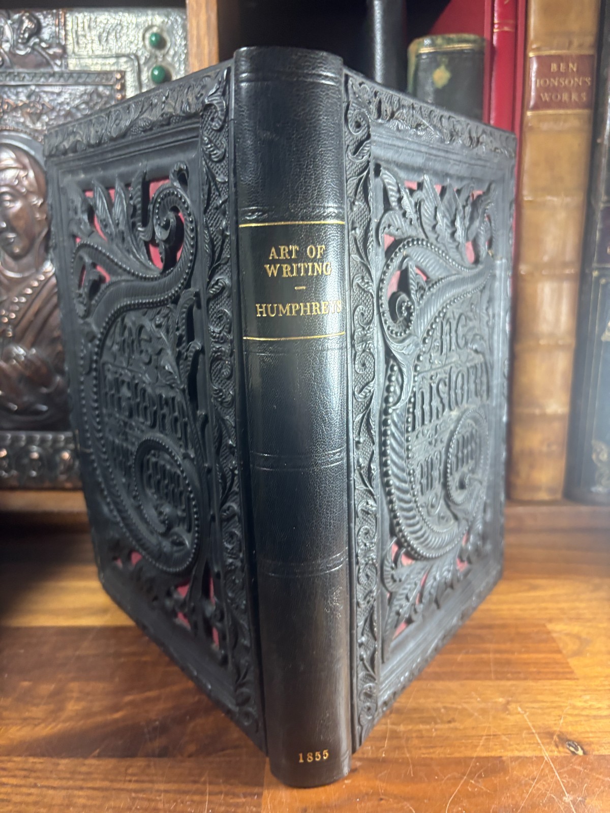1855 2nd Ed, The Origin and Progress of the Art of Writing, Papier-Mâché Binding