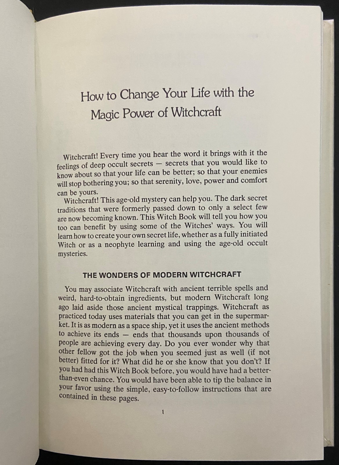 1976 THE MAGIC POWER OF WITCHCRAFT Occult Spells FROST Vintage Book w/ DJ