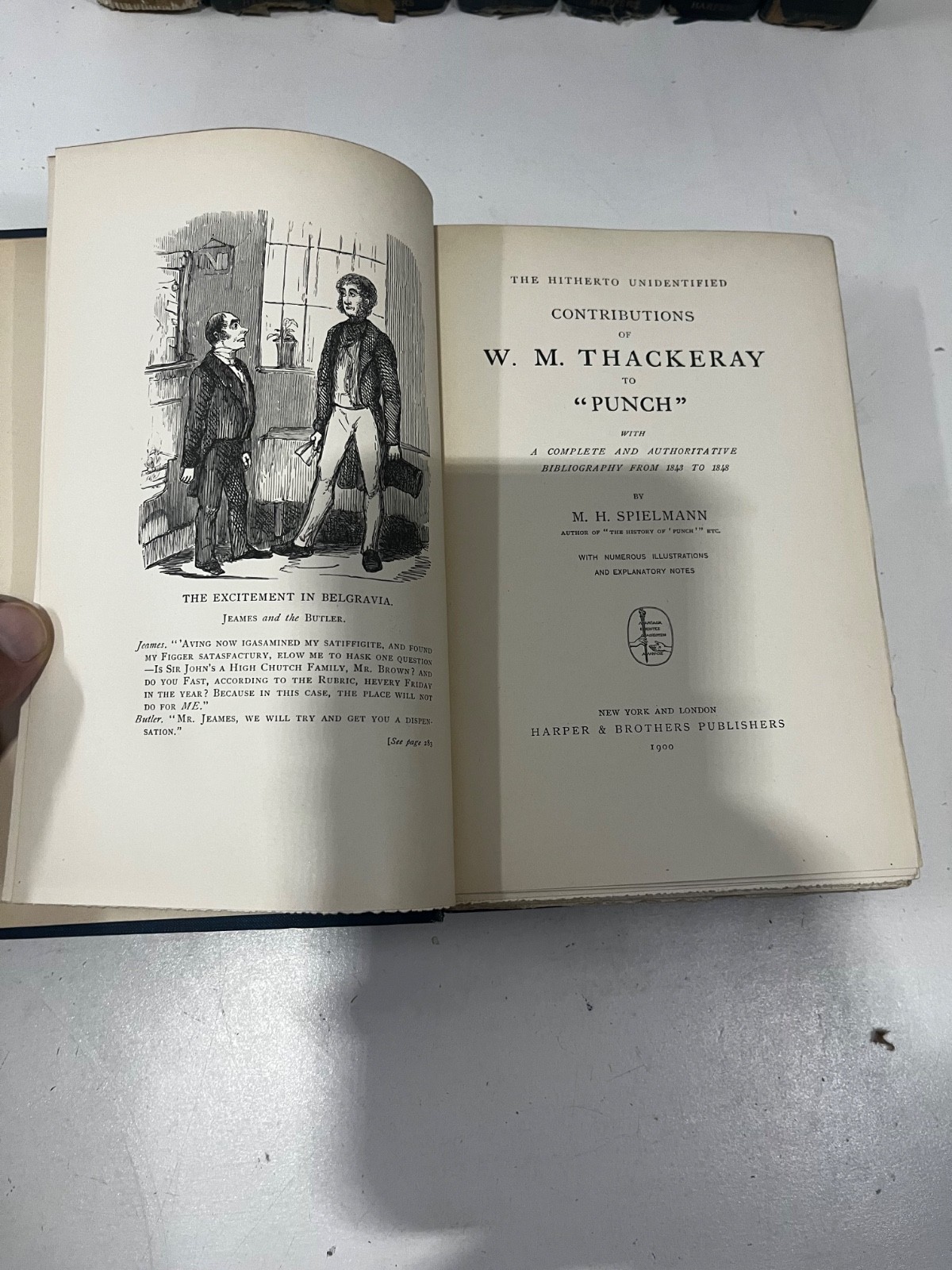 William Makepeace Thackeray 8 HRDCVR Book Lot HARPER BROS 1898 CHRISTMAS BOOKS