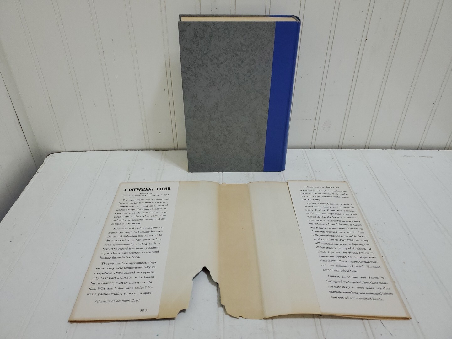 1956 Book A DIFFERENT VALOR Civil War Story of General Johnston SIGNED Authors
