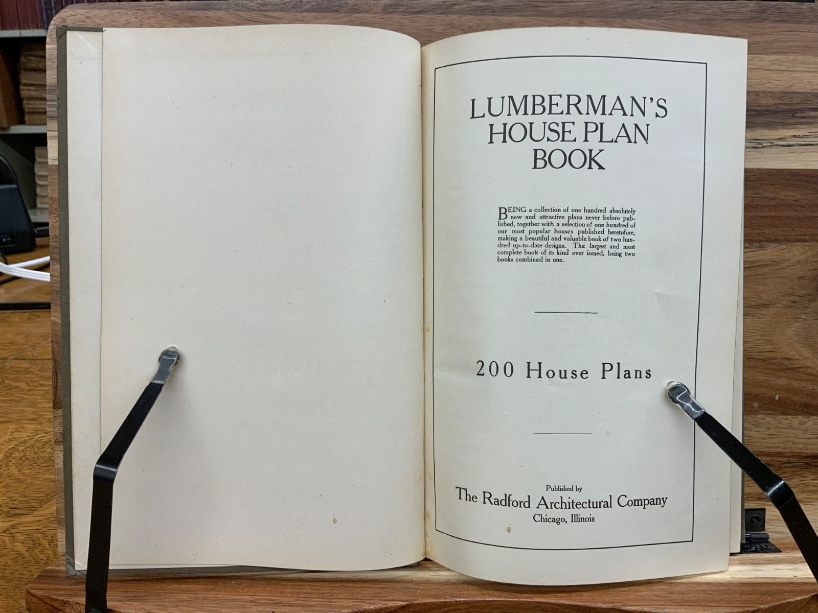 1907 Lumberman’s House Plan Book William Radford 1st Edition Chicago Imprint