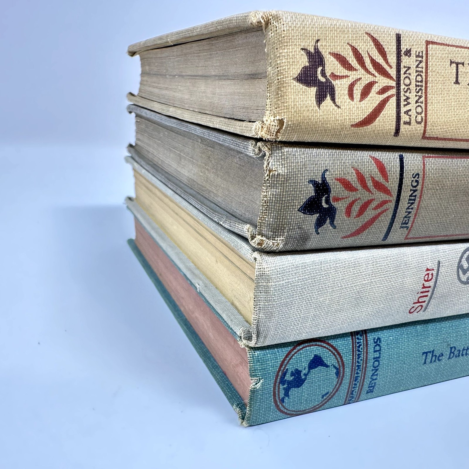 Lot 4 Vintage Landmark Books Illustrate History WWII Battle Britain Hitler Tokyo