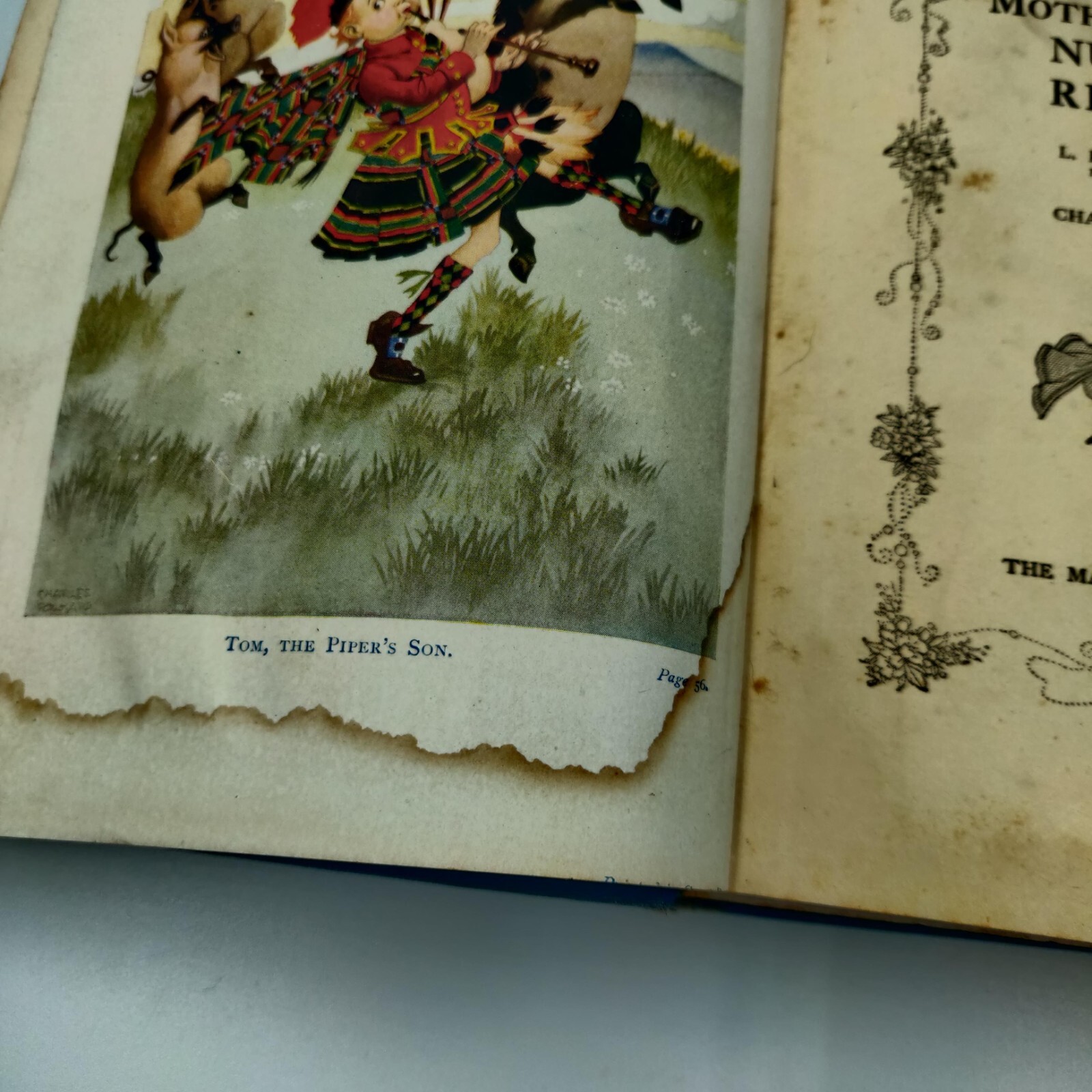 Antique 1924 Book Mother Gooses Nursery Rhymes Hardcover Charles Folkard