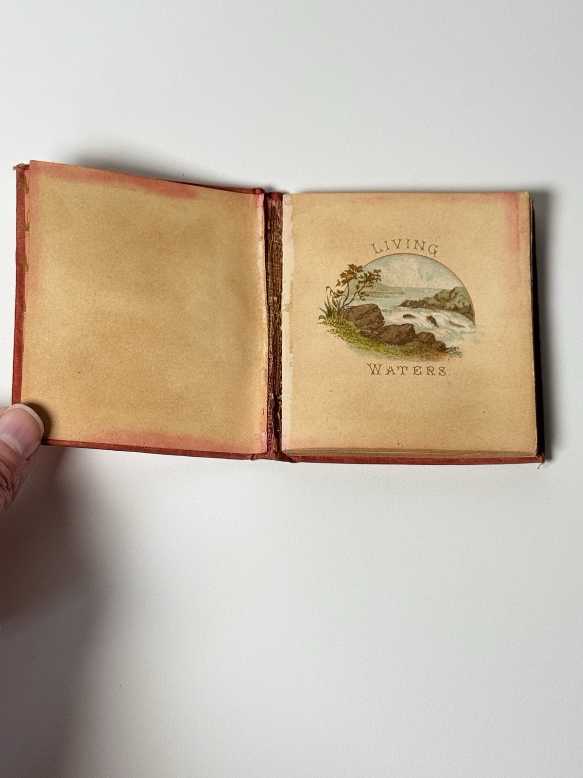 Rare Antique 1885 Miniature Book Living Waters E.P. Dutton Victorian Devotional