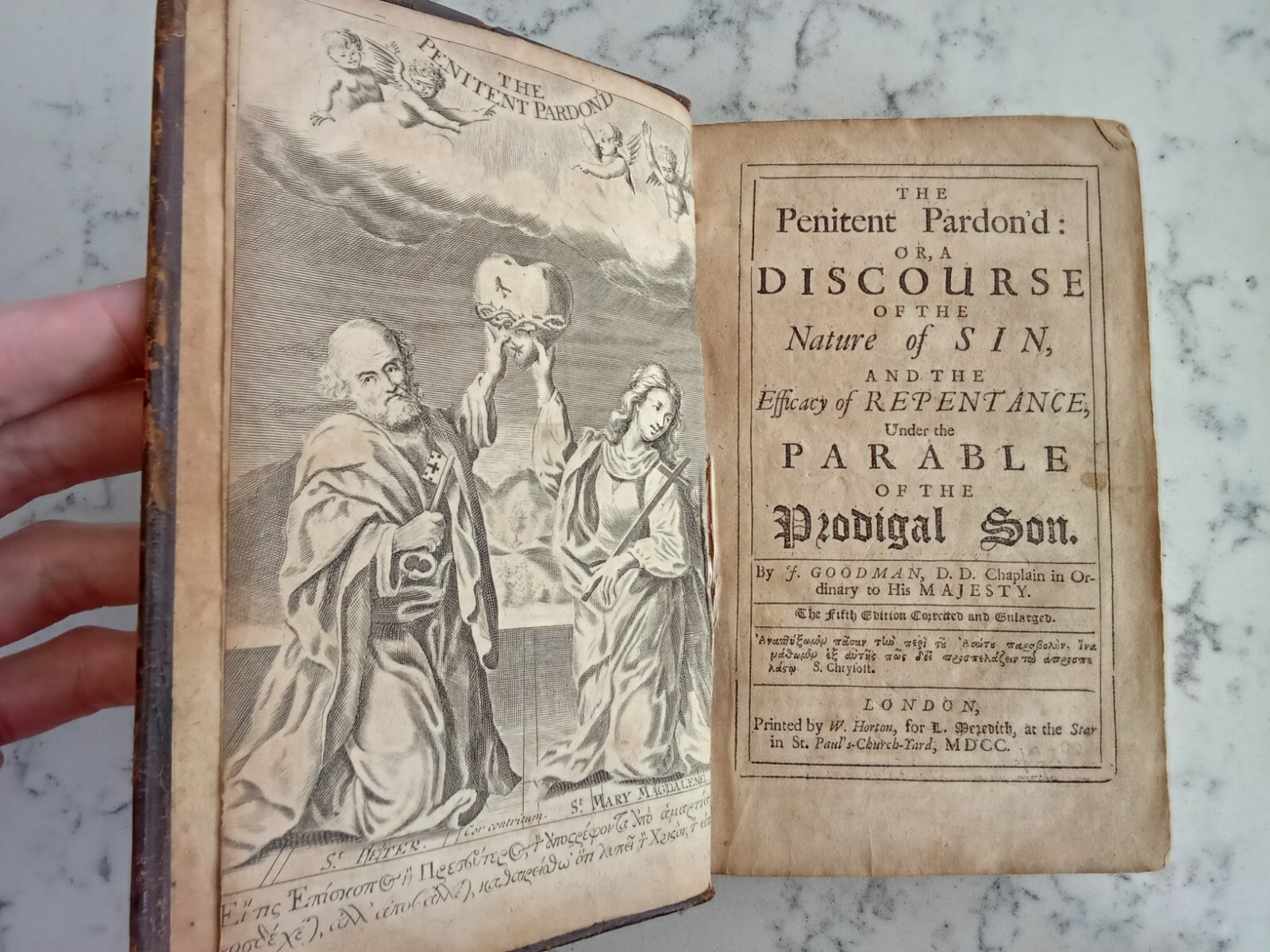 ANTIQUE BOOK THE PENITENT PARDON’D DISCOURSE IN NATURE OF SIN JOHN GOODMAN 1700
