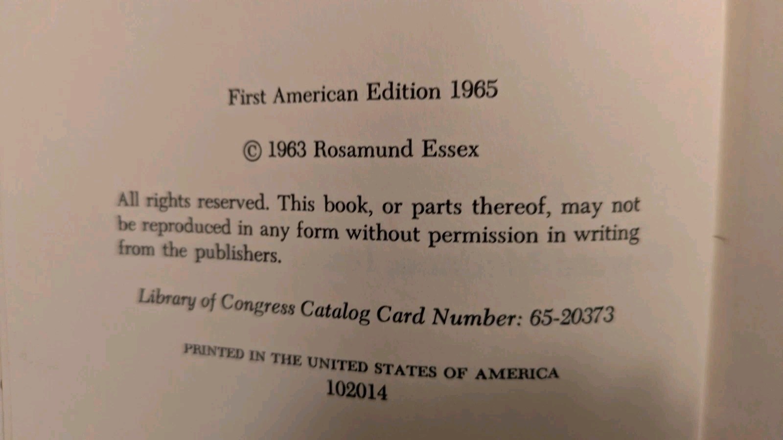 Rosamund Essex, INTO THE FOREST, 1965, HB, DJ, Juvenile Fiction, 1st US Edition
