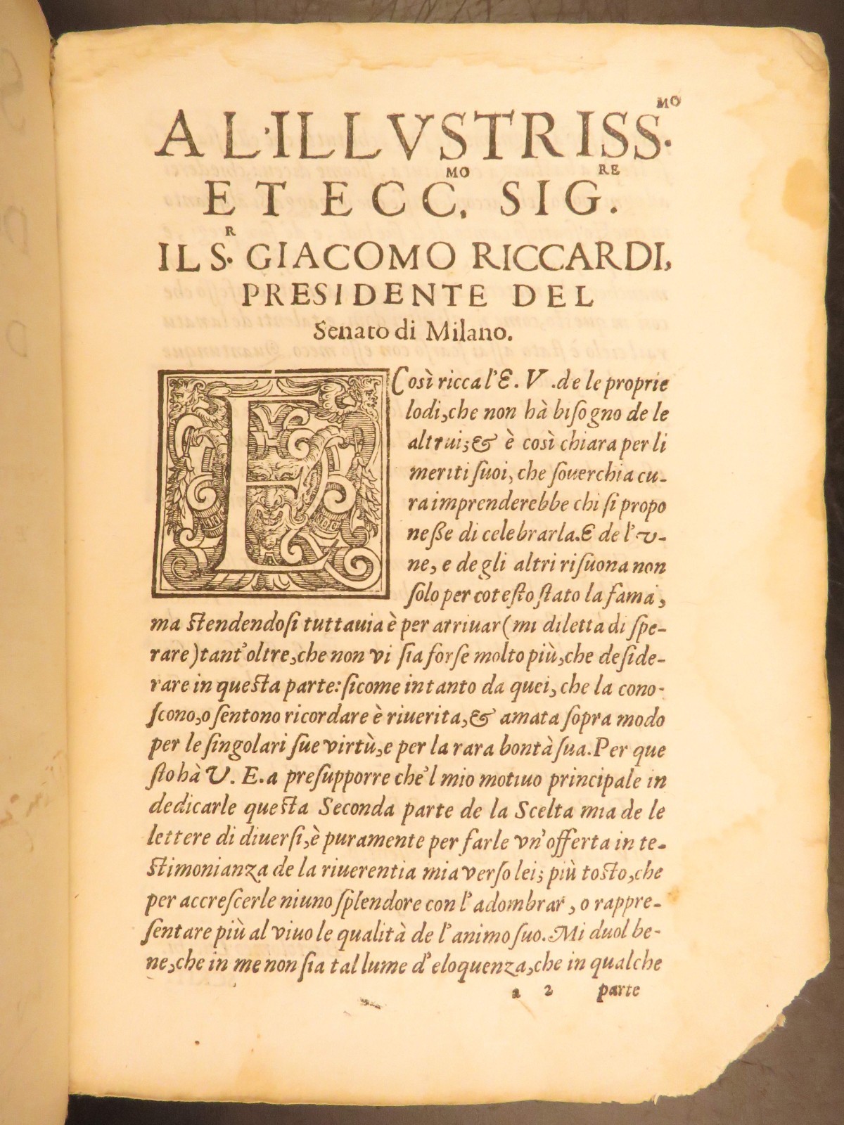 1595 – Italian Letters | Aldo Manuzio, Annibal Caro, Torquato Tasso, Boccaccio