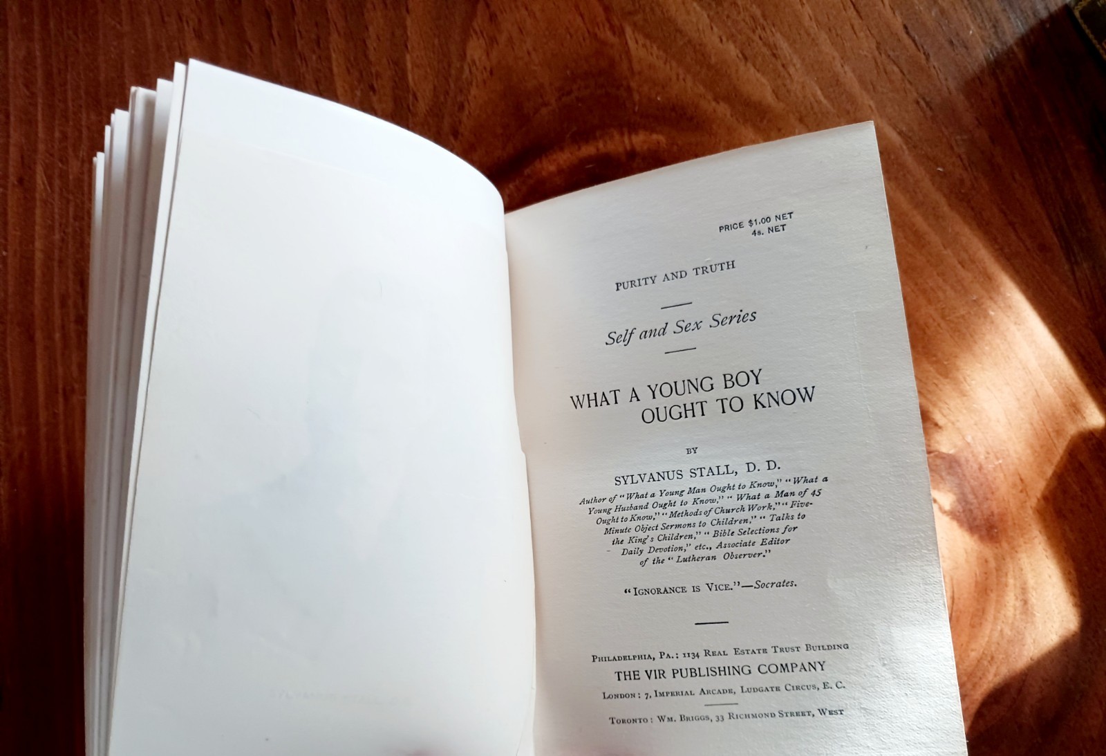 1897 Antique Advice Book “What a Young Boy Ought to Know”-VIR Publishing/GOOD!