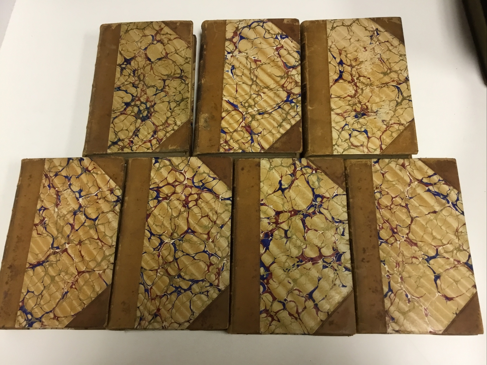 Robert Browning 1890 6 Volume Set + 7th Asolando Quarter Leather