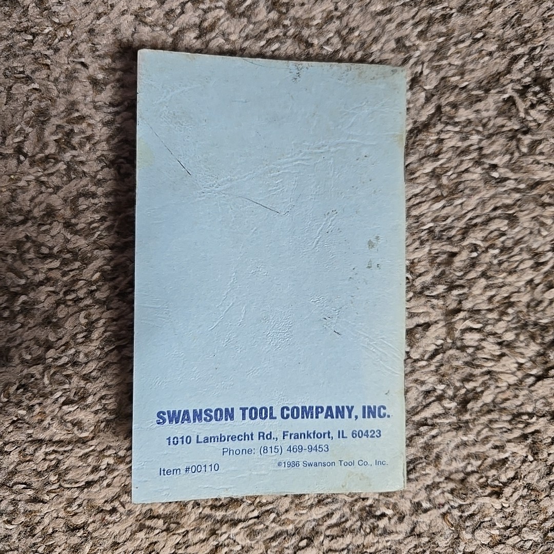 Vintage Swanson Tool Co. Swanson’s “Blue Book” for Roof & Stairway Layout 1986