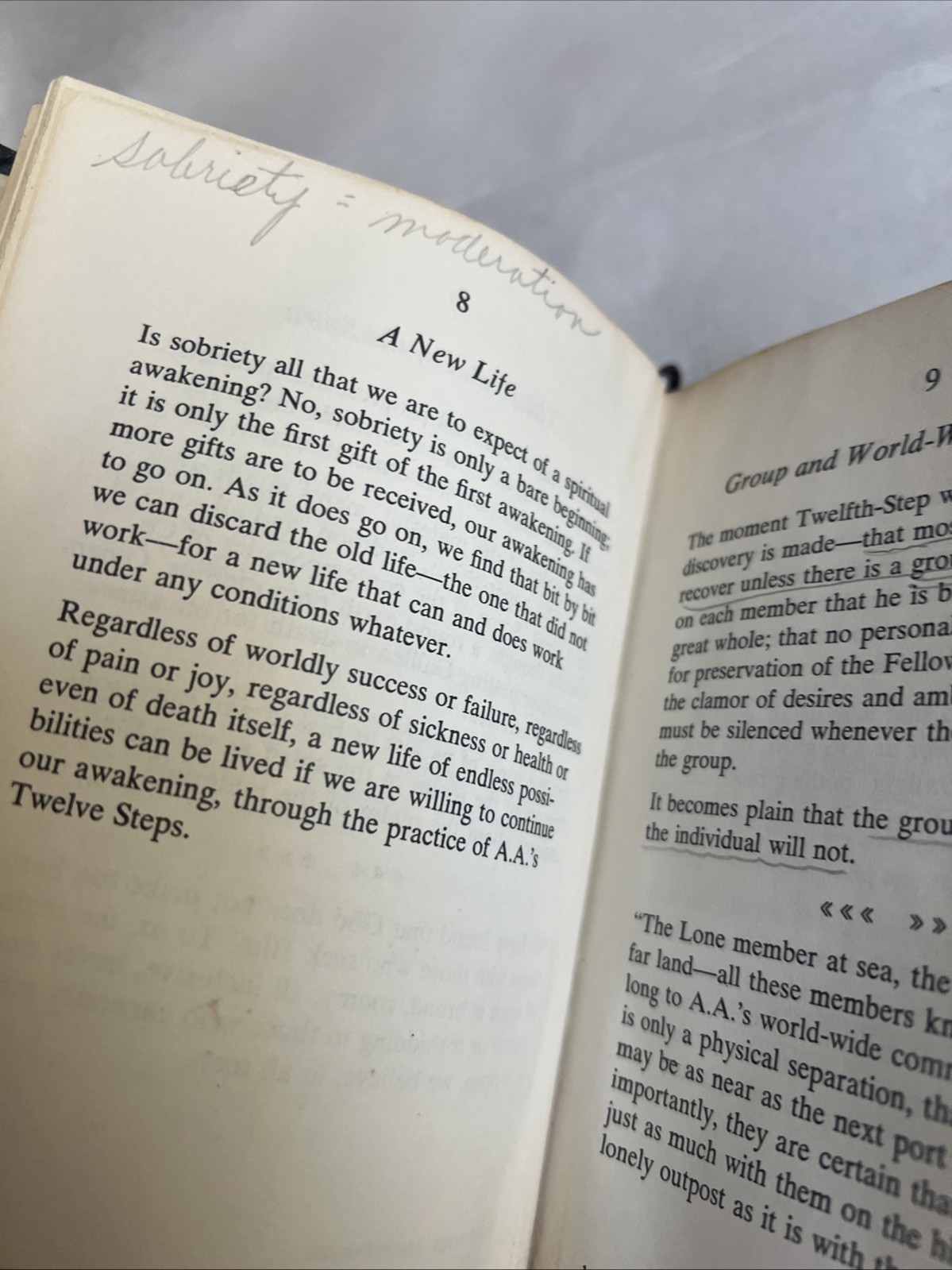 The A.A. Way Of Life A Reader By Bill 1967 Alcoholics Anonymous #H