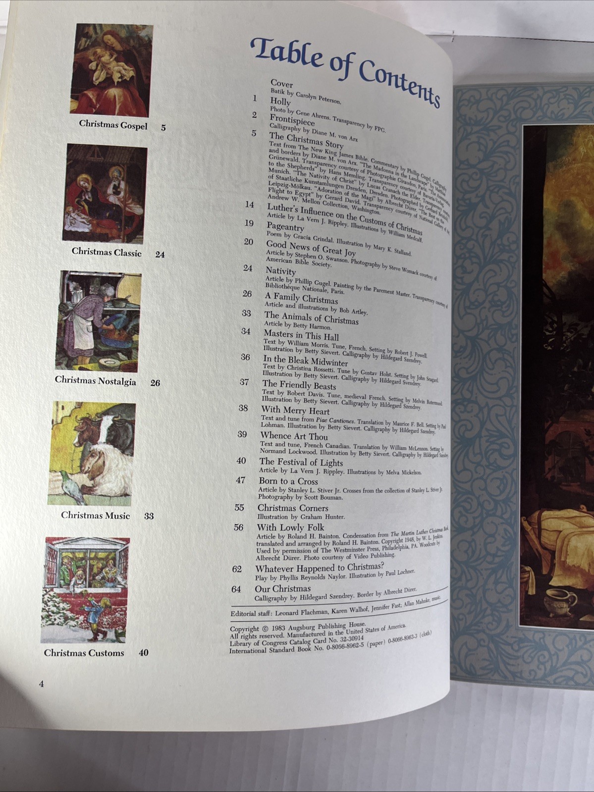 Lot of 3 Vtg – An American Annual of Christmas Literature and Art- 1961, 83, 85