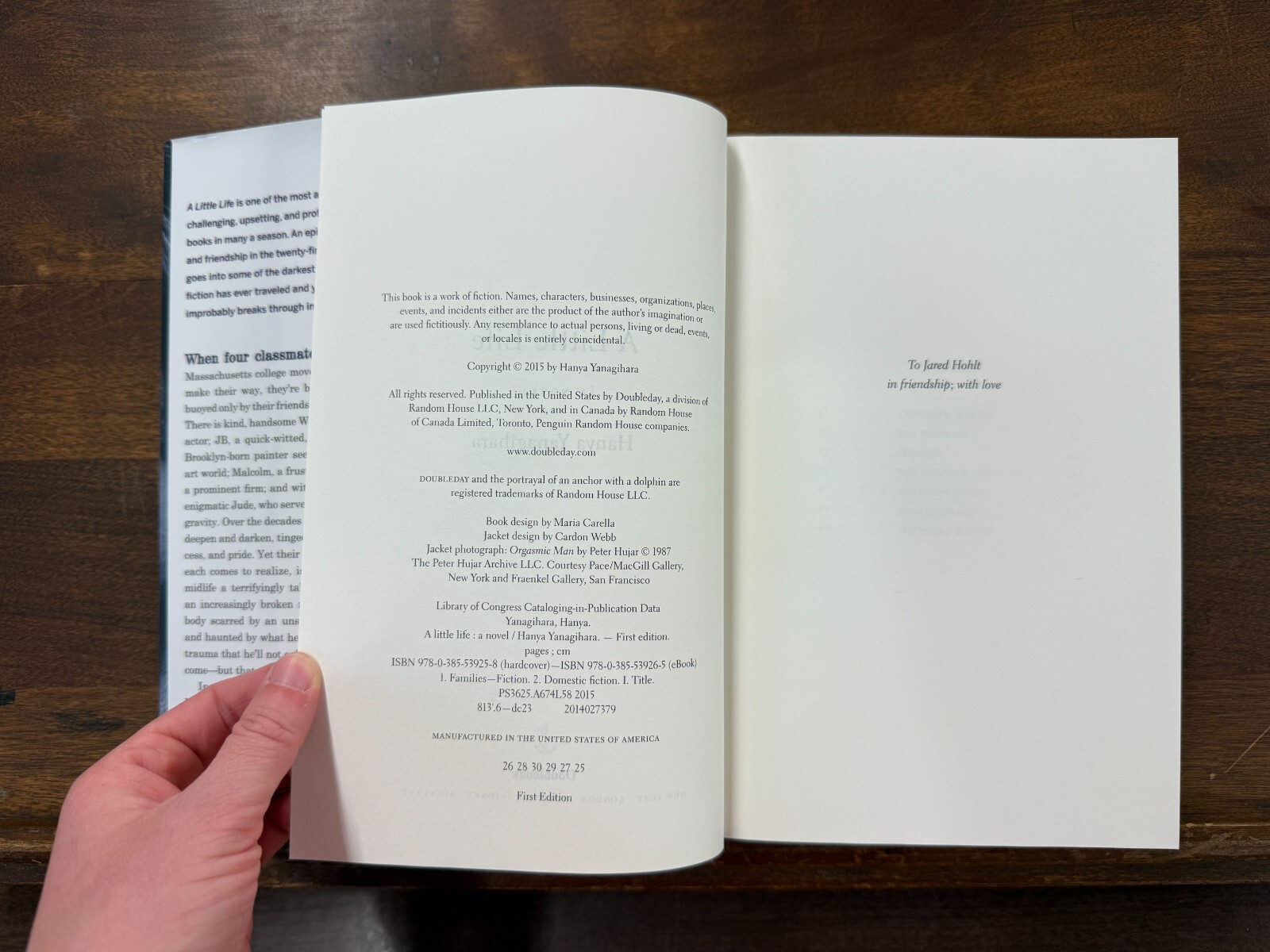 A Little Life Hanya Yanagihara First Edition SIGNED HCDJ (Doubleday, 2015)