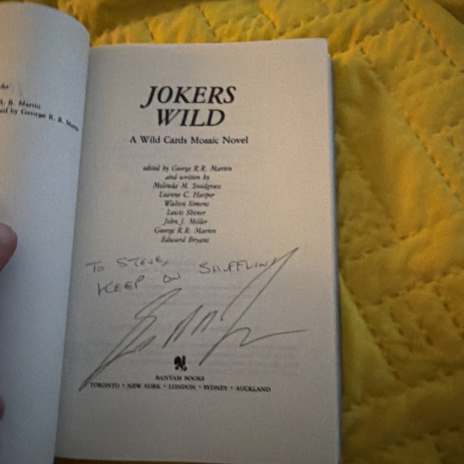 WILD CARDS III: JOKER’S WILD. BCE George R.R. Martin Signed HCDJ