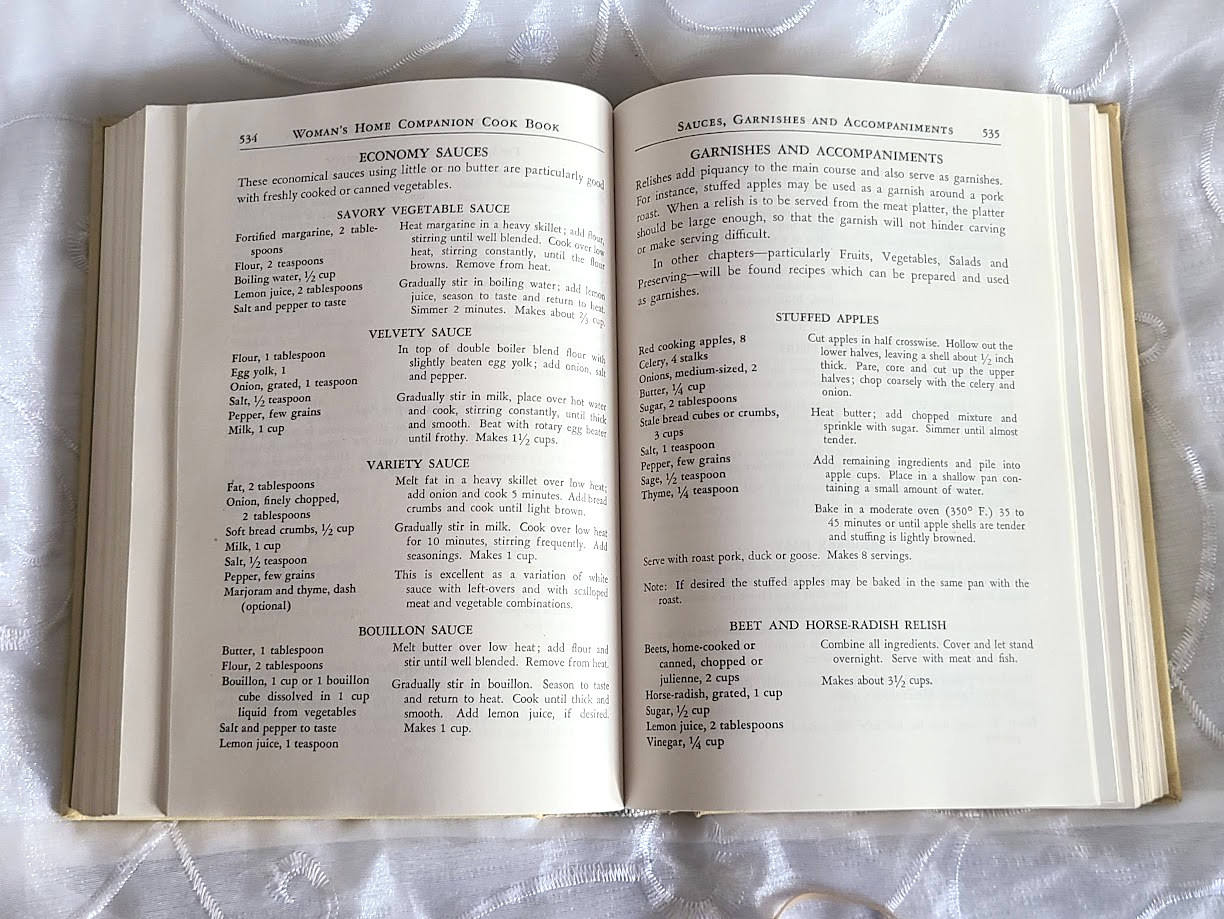 Vtg Womans Home Companion Cook Book 1942 / 1951 Collier & Son Cookbook Hardback