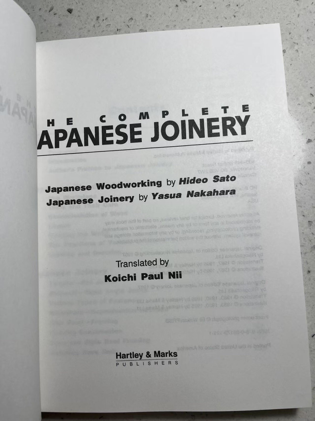 The Complete Japanese Joinery Paperback Sato And Nakahara reprint, Brand New