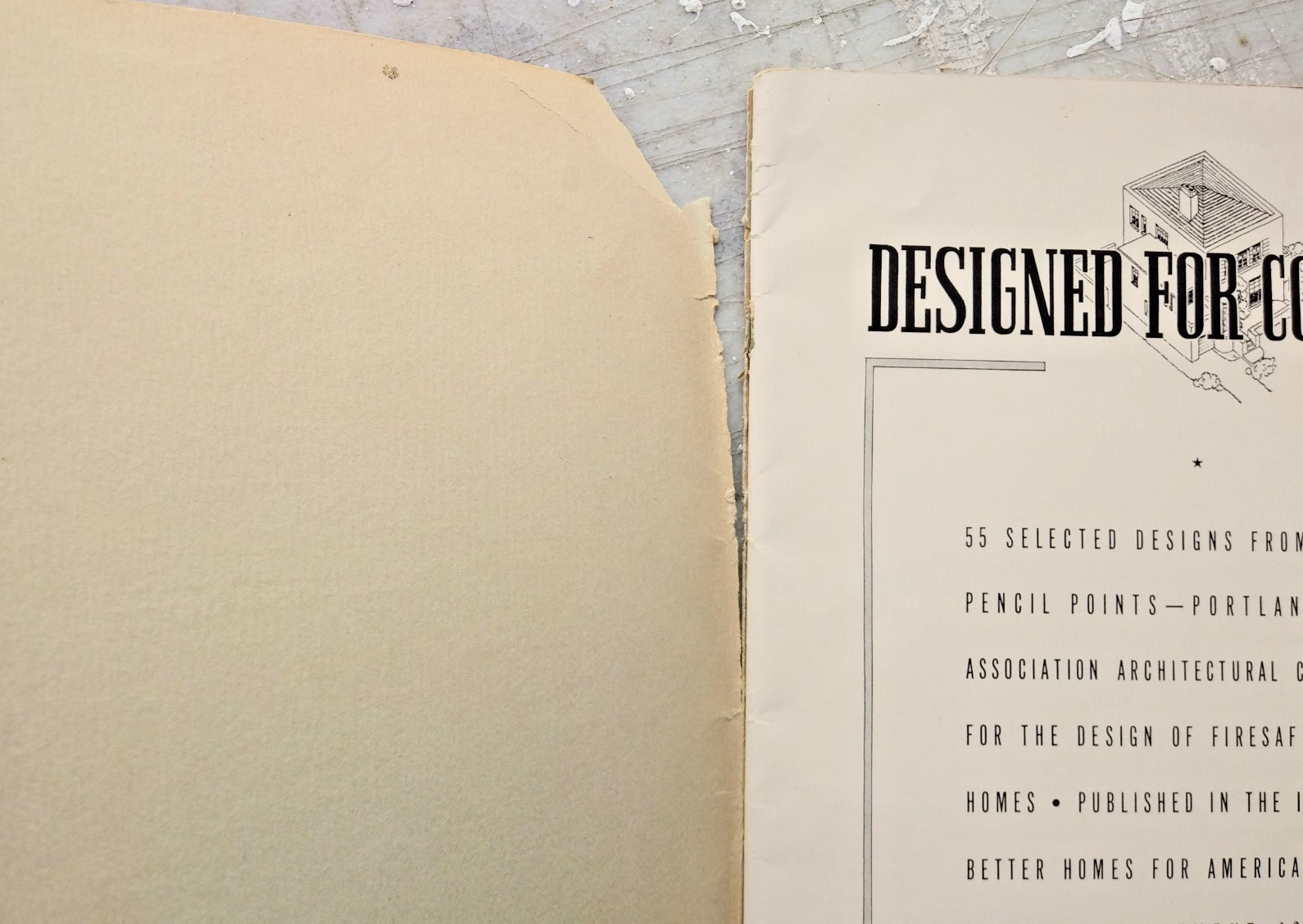 D Designed for Concrete 1936 Historic House Home Design Catalog Pencil Points