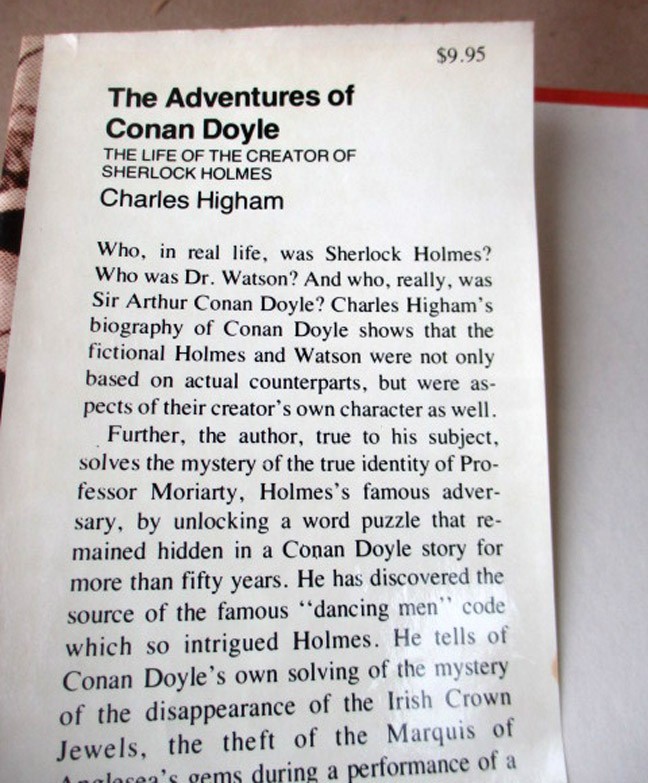 THE ADVENTURES Of CONAN DOYLE,1976,Charles Higham,1st Edition,DJ