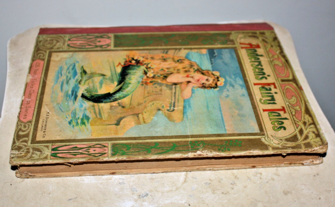 Early Rare Antique Andersen Fairy Tales By Hans Christian Andersen Gold Mermaid