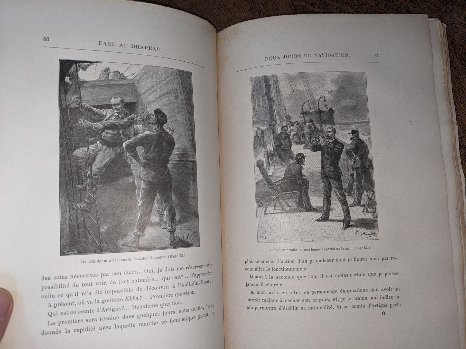 Antique book – Jules Verne – Facing the Flag / Clovis Dardentor – 1896 -…