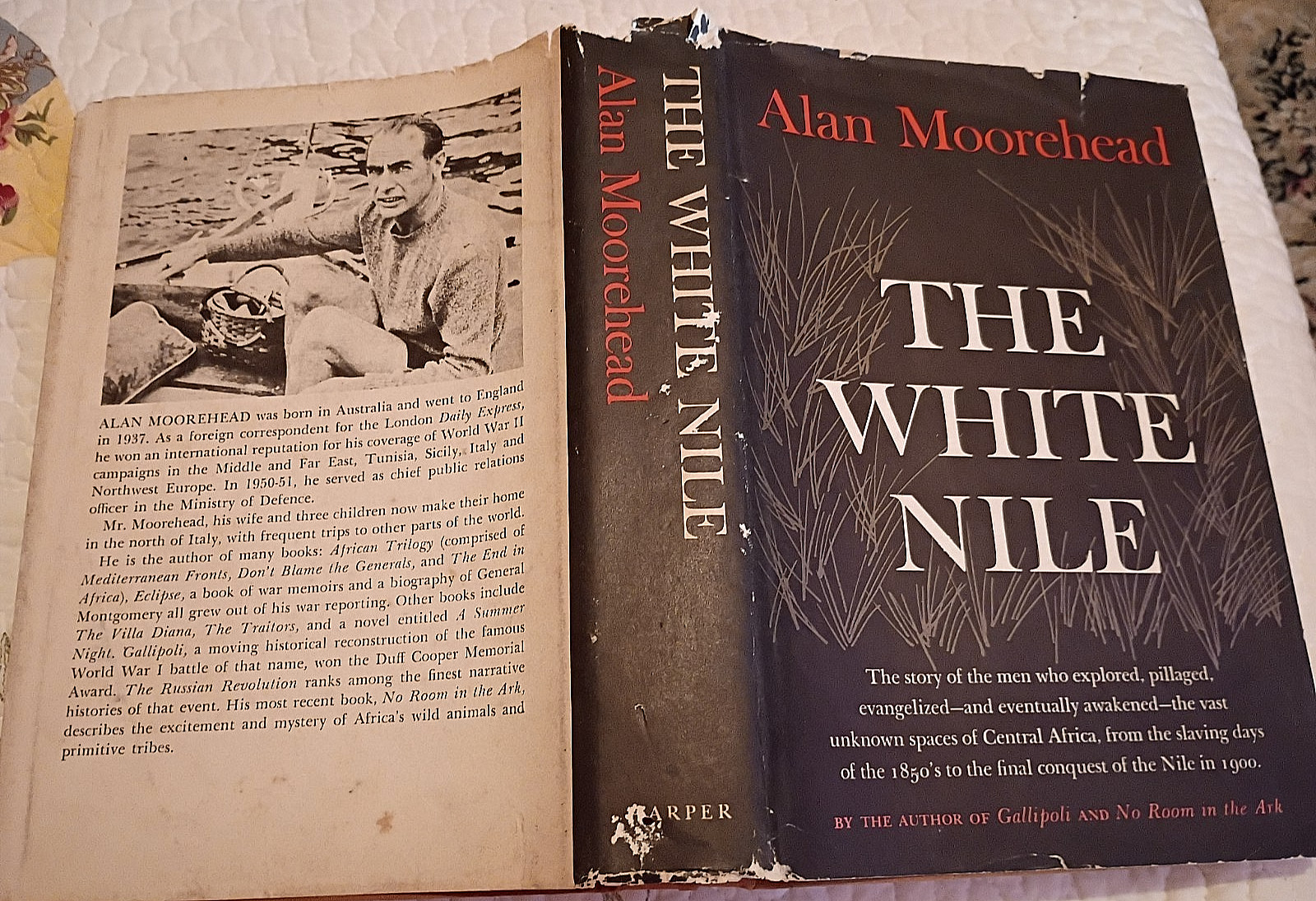 The White Nile, Alan Moorehead, 1960 HBDJ, nonfiction Exploration in Africa