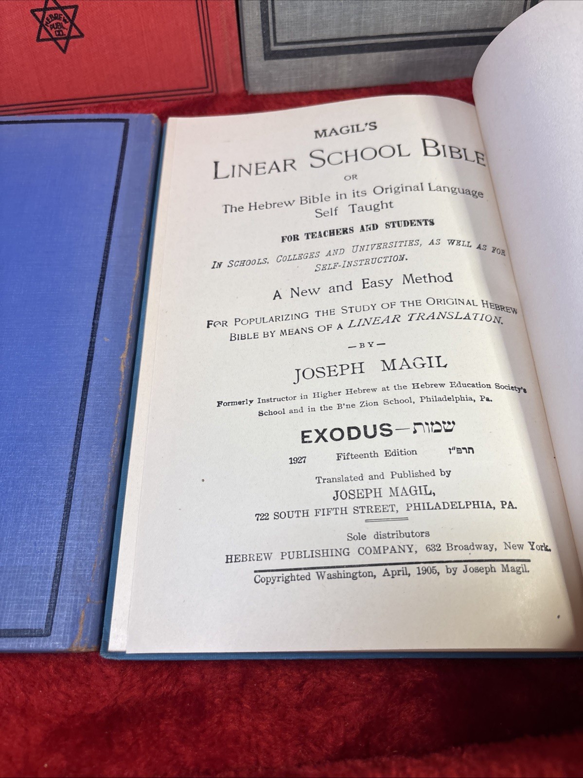 MAGIL’S LINEAR SCHOOL BIBLE by Joseph Magil 4 vols 1920’s