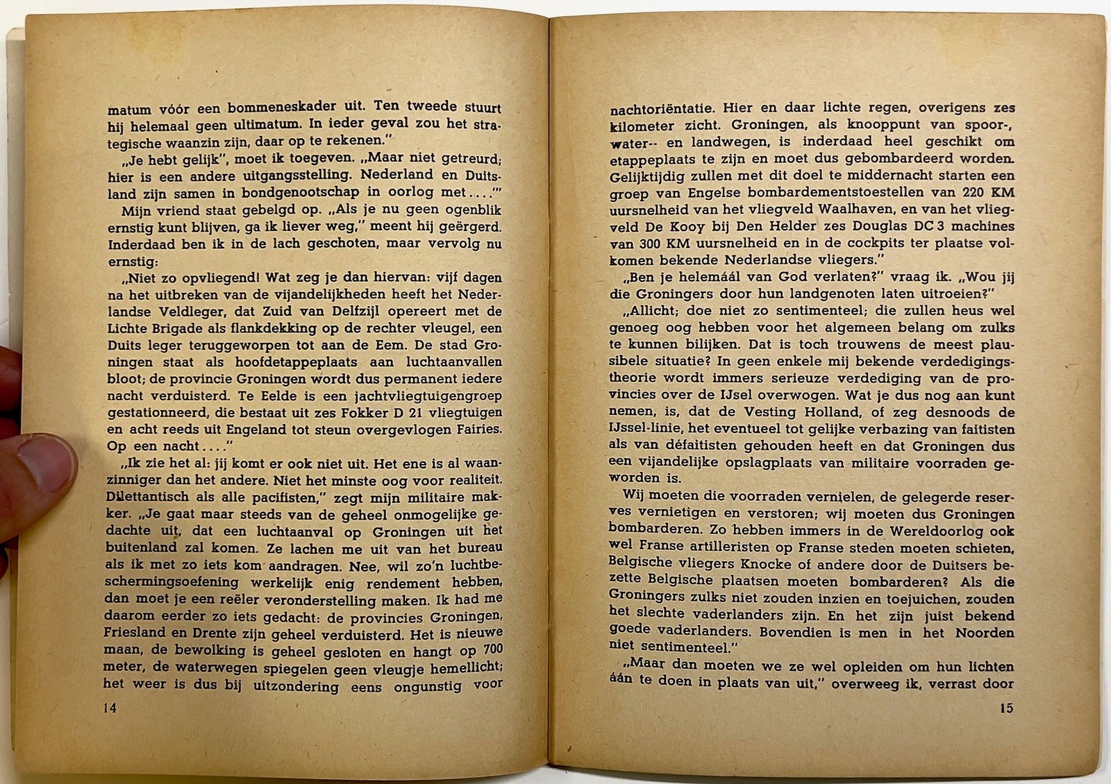 1938 ONS LAND EN HET GEWELD VIRULY DUTCH PACIFIST PEACE KLM AVIATION 1ST ED RARE