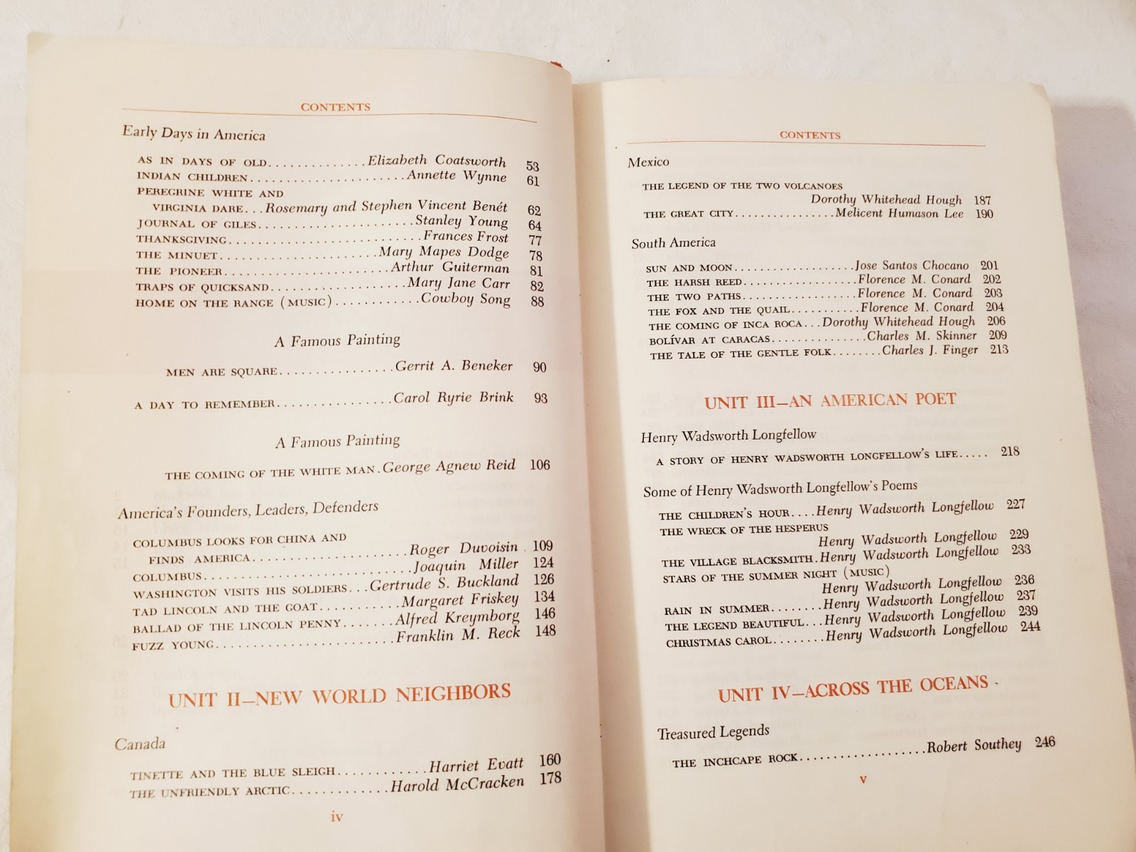 1946 Prose And Poetry FIRELIGHT BOOK AMERICAN HISTORY & LITERATURE Singer Co