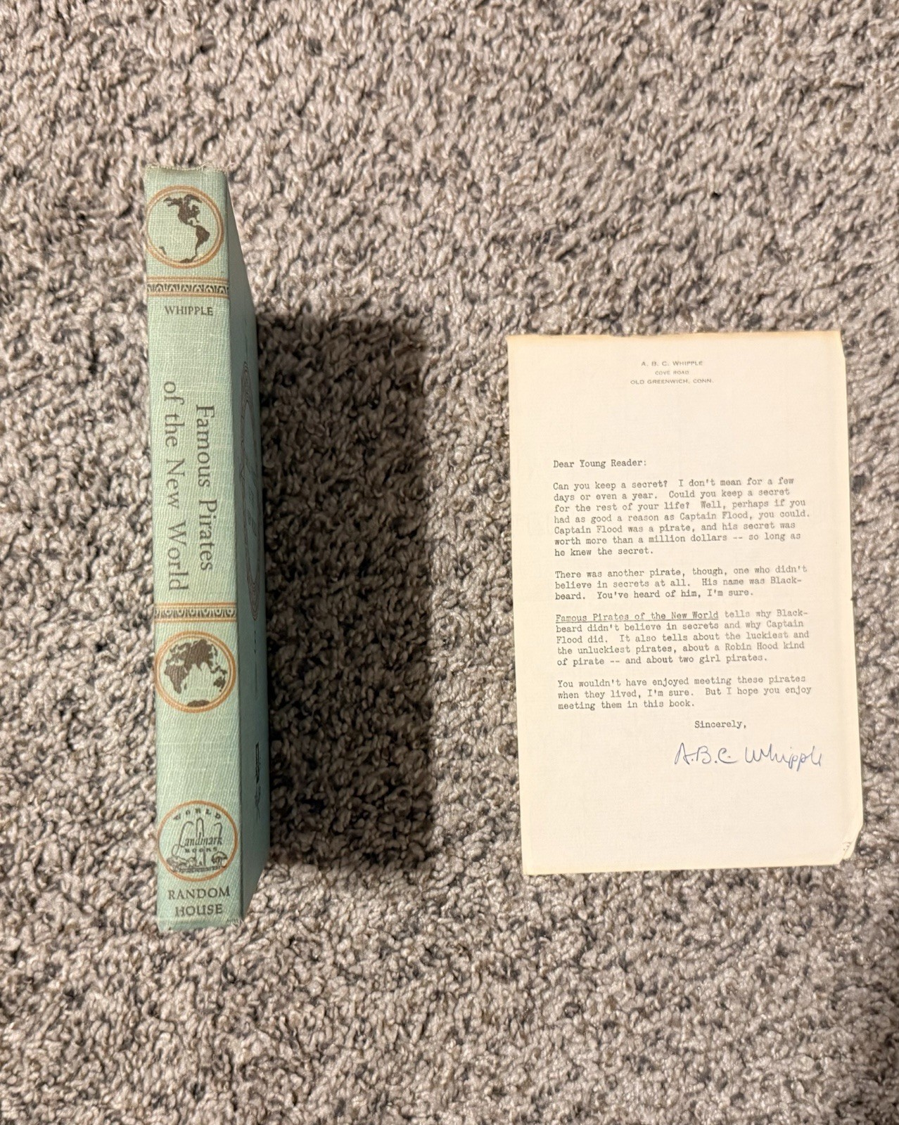 Landmark History: Famous Pirates of the New World+Signed Letter from the Author