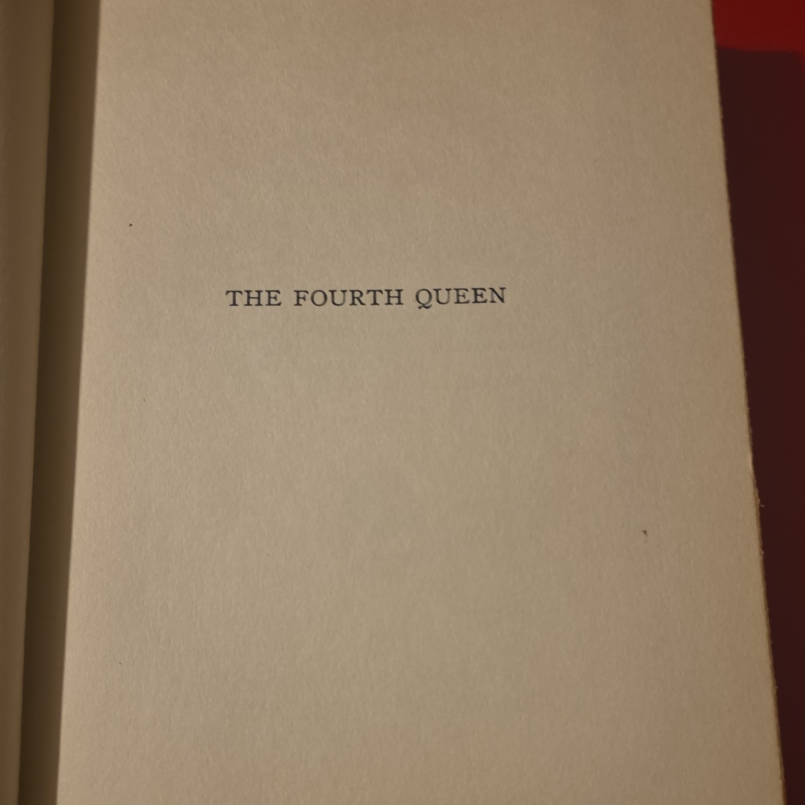 1926 The Fourth Queen Isabel Paterson 1st Ed HC w/ Original Dust Jacket Rare