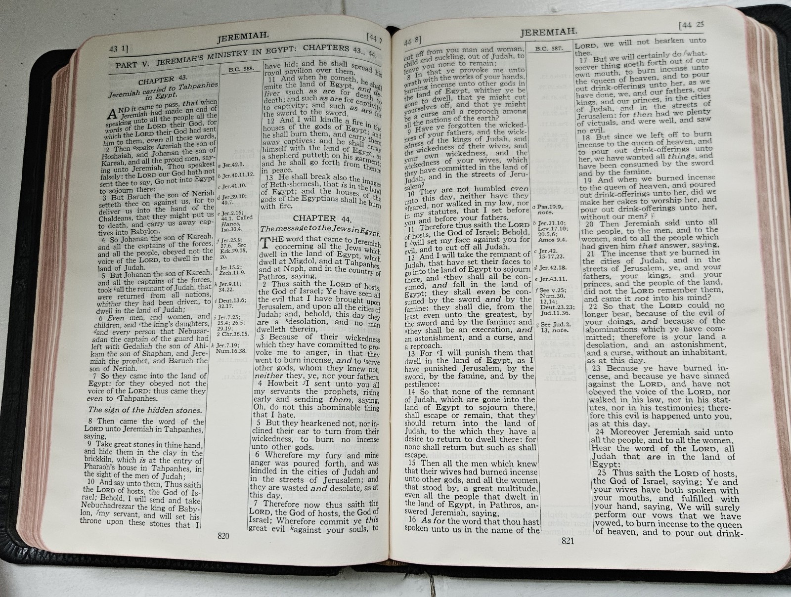 1945 Scofield Reference KJV Bible Marrakesh Persian Leather Lined Vintage,Oxford