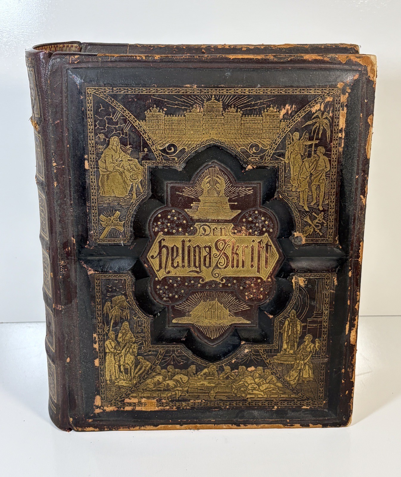 Antique 1889 Swedish Bible Den Heliga Skrift by Melin & Doré Illus Vansant