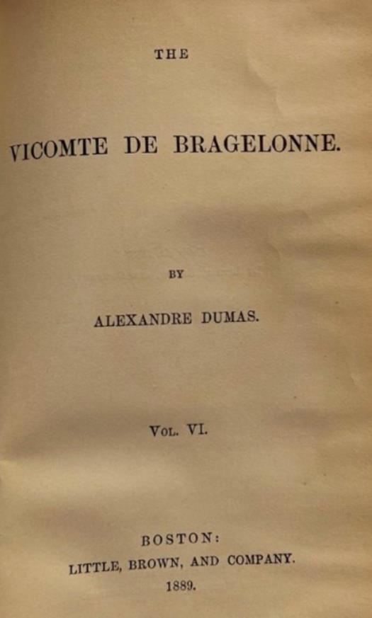 LOT Of 6 ALEXANDRE DUMAS 1889 ANTIQUE BOOKS 5 Victome De Eragelonne + 1 More HC