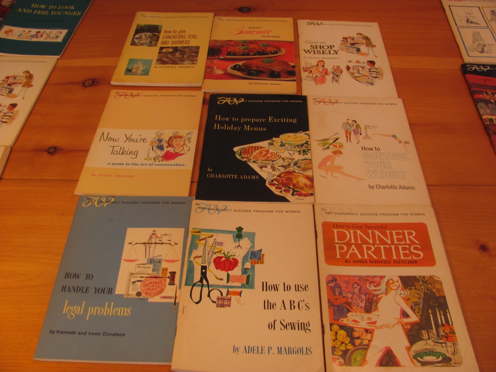 Lot Of 32 Vintage Amy Vanderbilt Success Program For Women Books Very Good Cond.
