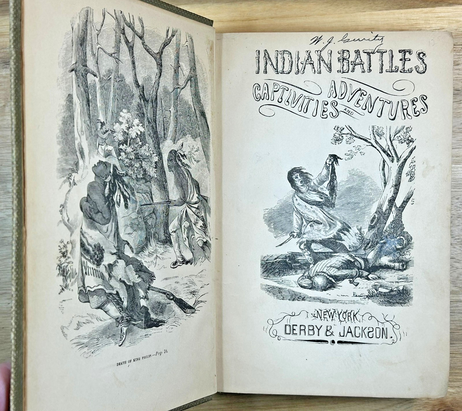 Indian Battles, Captivities, Adventures 1859 John Frost Illustrated Native Am.