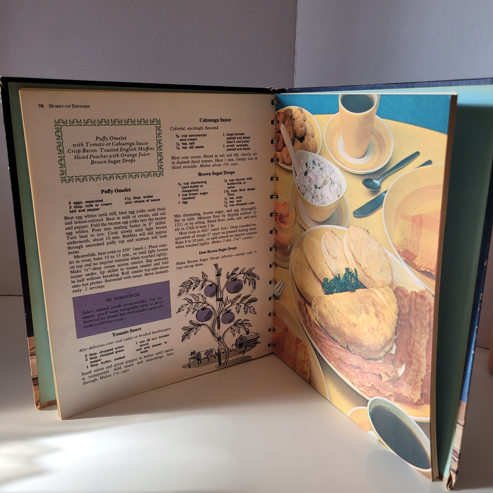 Betty Crocker’s Dinner for Two Cookbook 1964 Spiral Bound Vintage Hardcover Antq