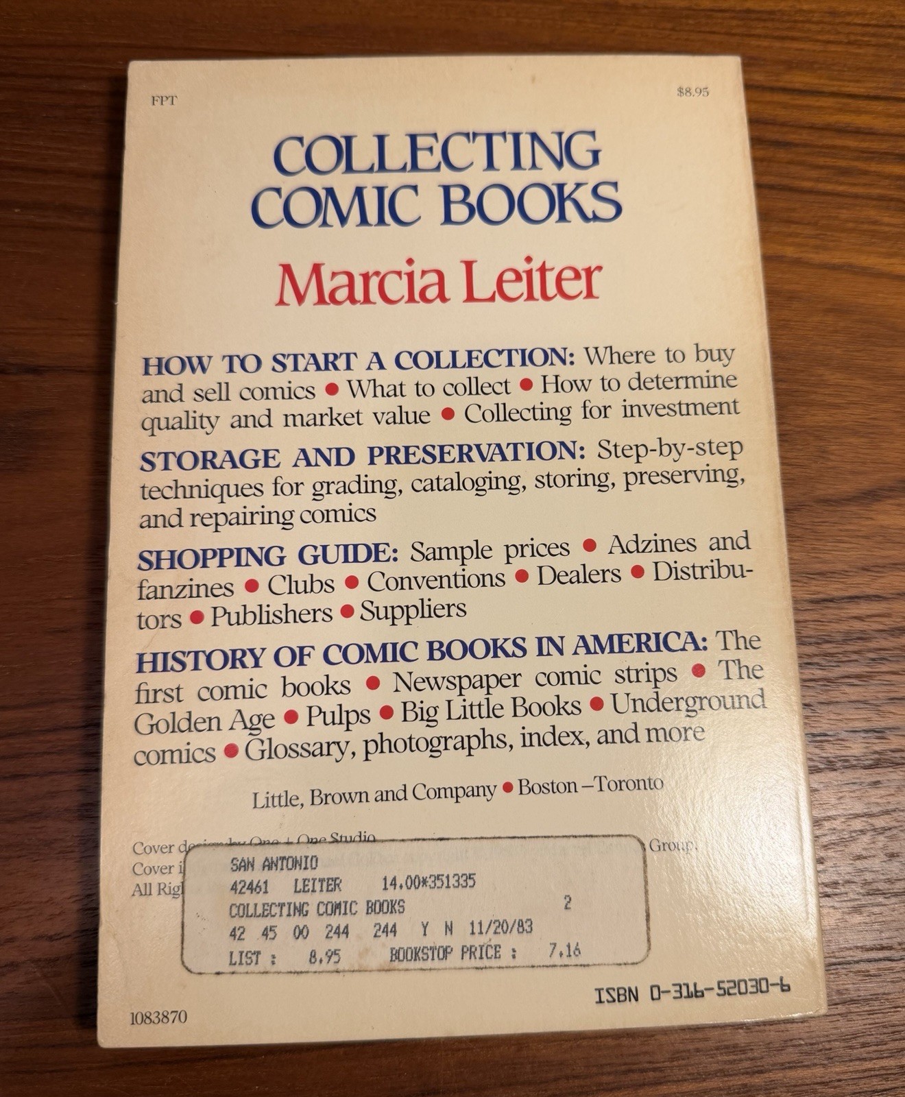 Collecting Comic Books by Marcia Leiter Trade Paperback 1983 FIRST EDITION VG+