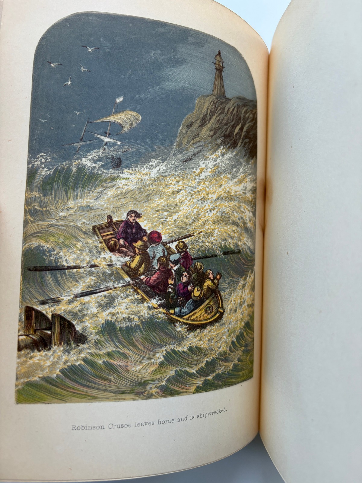 Robinson Crusoe Daniel De Foe 1800s Antique Book