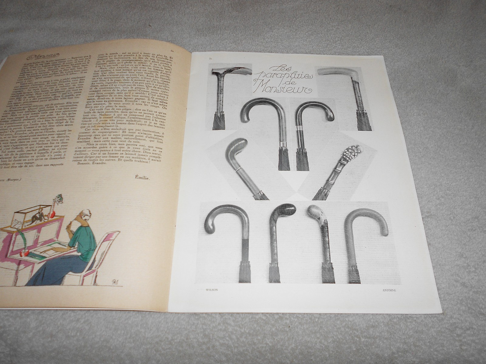 MONSIEUR. FRENCH MEN’S MAGAZINE. FEB 1921. ART DECO DESIGNS. FASHION, STYLE etc.