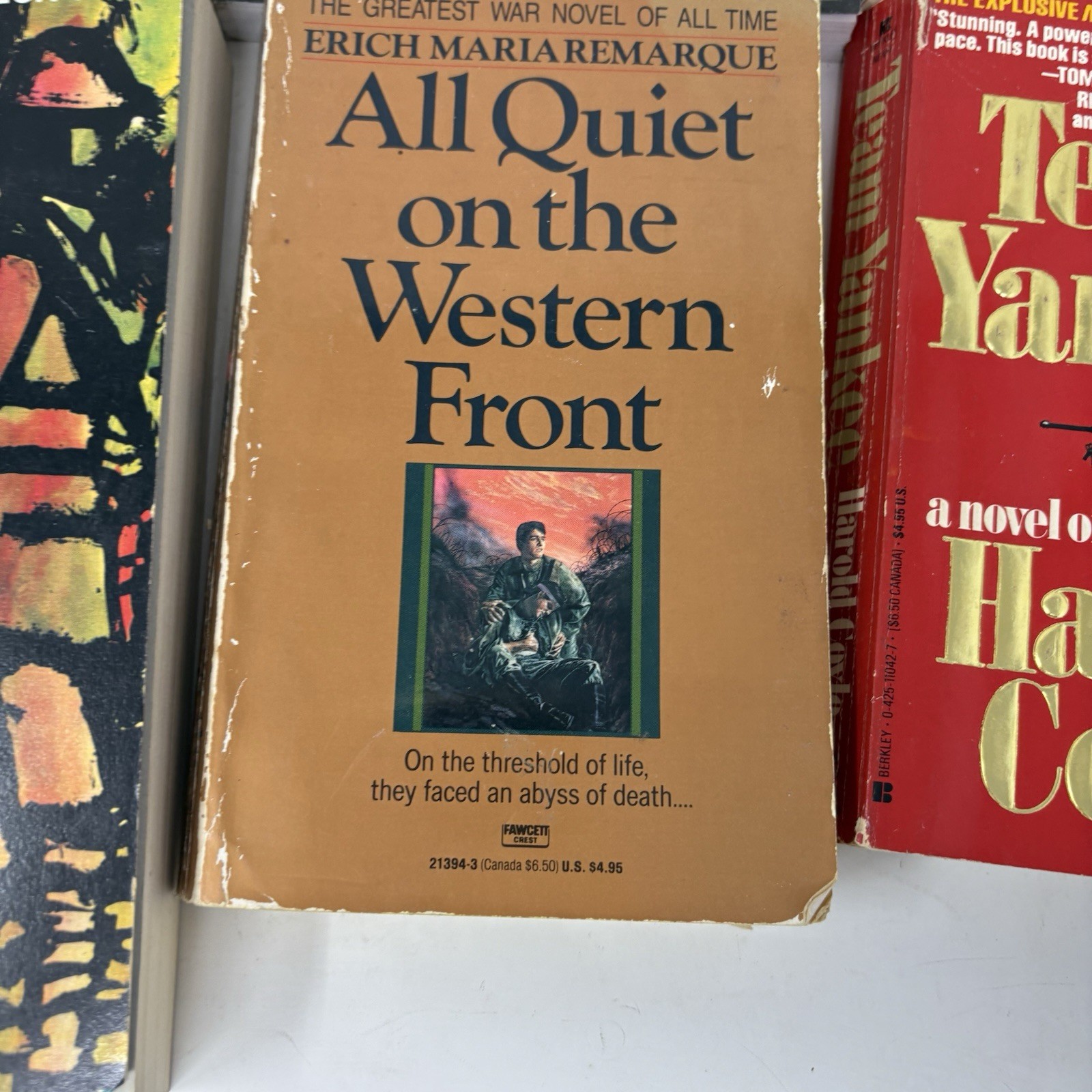 Military Book Lot All Quiet Western Front Team Yankee Flanders Basilone Ww2