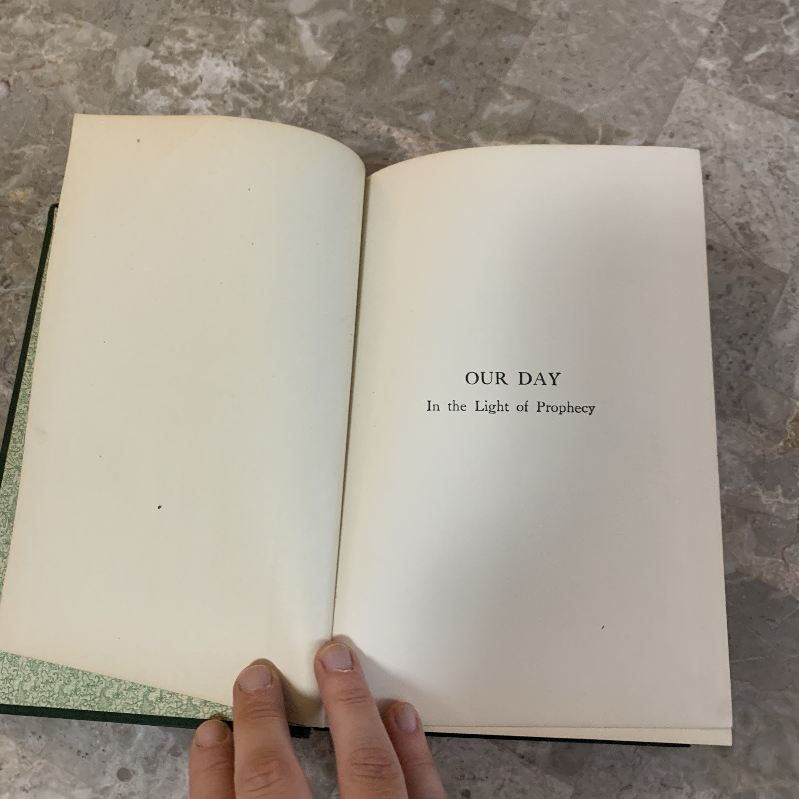 1918 Antique Religious Book Our Day in the Light of Prophecy W.A Spicer HC Bible