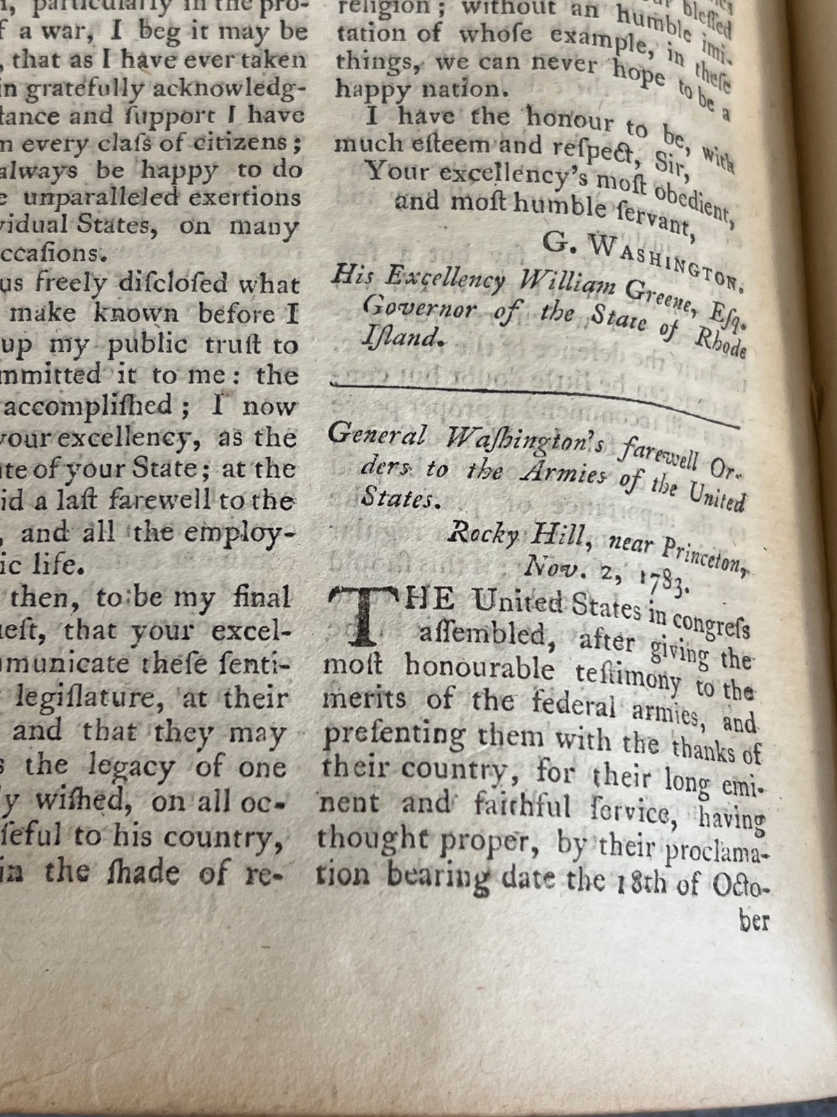 Antique American History Book Annual Register 1783 Paris Treaty Washington 1784
